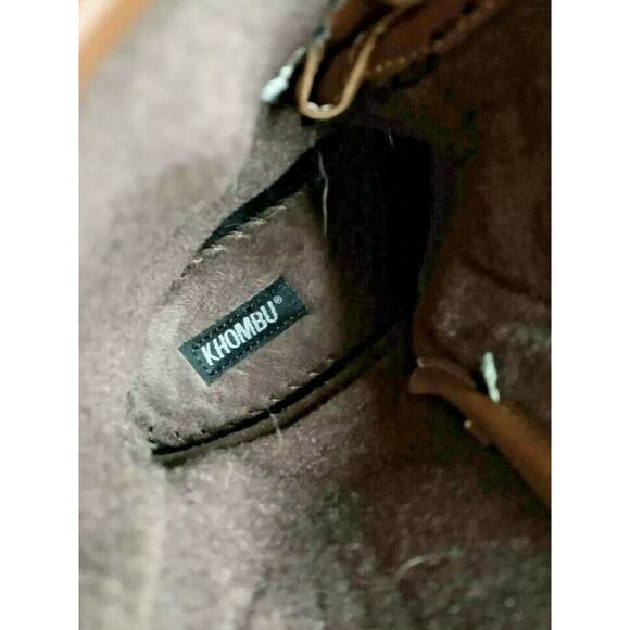 Khombu women Brown Waterproof Mid Calf Boot Leather Duck sz 8 M - Picture 5 of 12